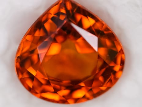 Crowned gemstones. Rubies, precious stones in processing