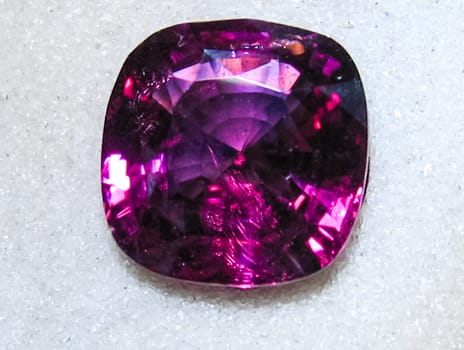 Crowned gemstones. Rubies, precious stones in processing