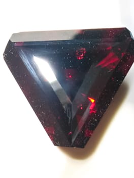 Crowned gemstones. Rubies, precious stones in processing