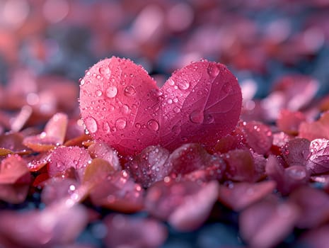 Images for making backgrounds for greeting cards or presentations about fragile love. The illustration filled with little hearts. Spread the whole picture The overall color tone of the image is pink.