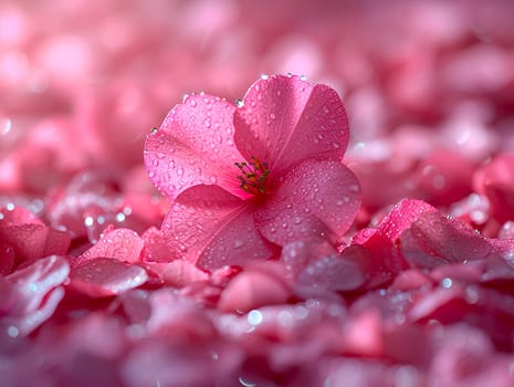 Images for making backgrounds for greeting cards or presentations about fragile love. The illustration filled with little hearts. Spread the whole picture The overall color tone of the image is pink.
