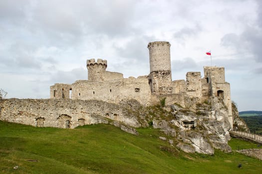 Ogrodzieniec Castle - The beautiful architecture of the ruins of the Ogrodzieniec castle in Poland.