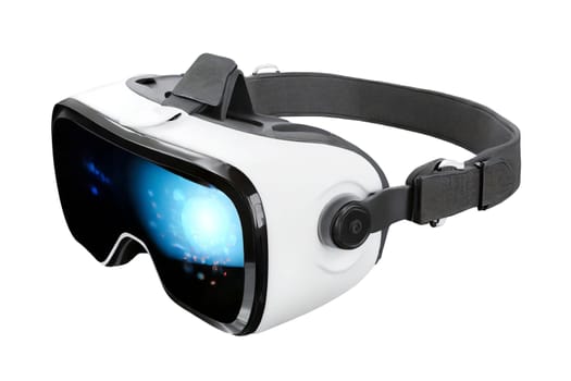 Virtual reality headset isolated on white background. AI generated