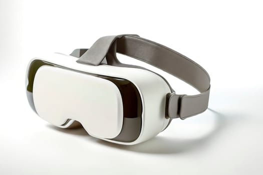 Virtual reality headset isolated on white background. AI generated