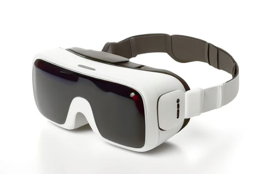 Virtual reality headset isolated on white background. AI generated