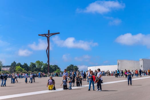 Fatima, Portugal - April 30, 2023: Church ceremonies related to the apparitions of Our Lady of Fatima, Portugal