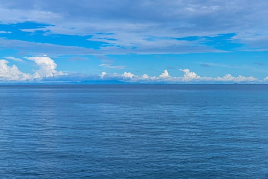 Pacific ocean view from a ship in the coast of Nacula island, Fiji
