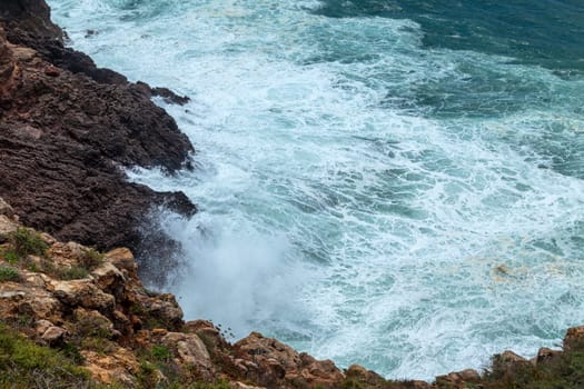Cliffs in the Algarve West Coast, near Sagres, Portugal