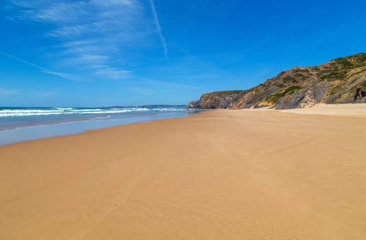 Beautiful empty beach in Alentejo, Portugal
