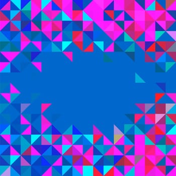 Abstract Geometric Background. Color Pixel Trendy Mosaic