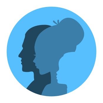 Vector illustration of Family icons head