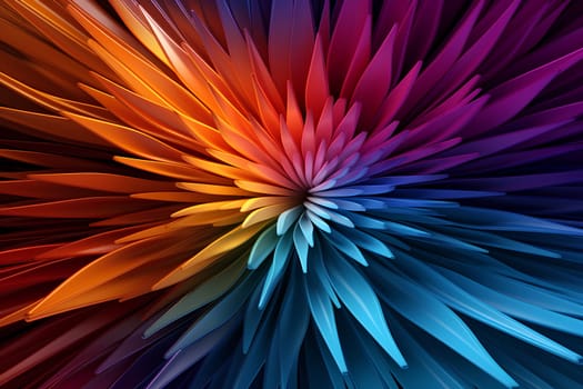 Stunning abstract spectral image. Mesmerizing 3D colorful abstract visualizations gives a feeling of heading towards the future or can be used to capture the audience's attention in a presentation.
