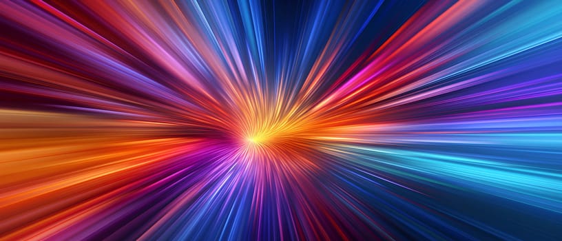 Stunning abstract spectral image. Mesmerizing 3D colorful abstract visualizations gives a feeling of heading towards the future or can be used to capture the audience's attention in a presentation.