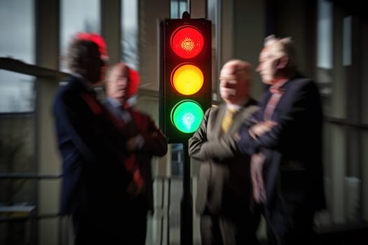A symbol image of german traffic light government