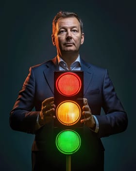 A symbol image of german traffic light government