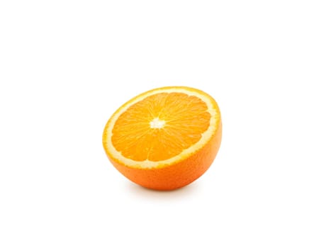 Orange slice on white background