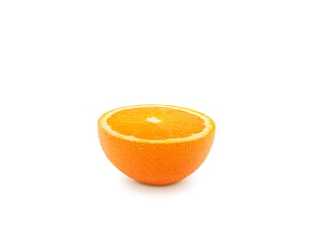 Orange slice on white background