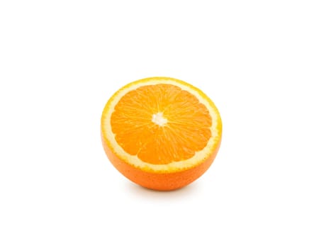 Orange slice on white background