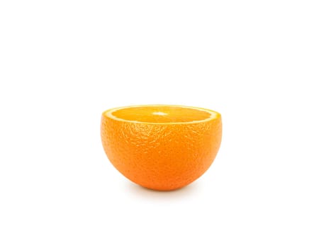 Orange slice on white background