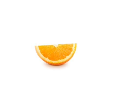 Orange slice on white background