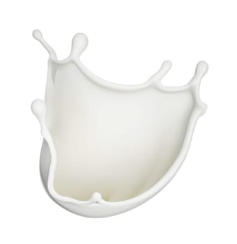 Milk splash isolated on white background