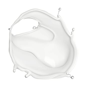 Milk splash isolated on white background