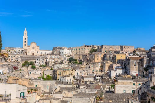 Old town of Matera (Sassi di Matera), Basilicata, southern Italy. Prehistoric cave dwellings