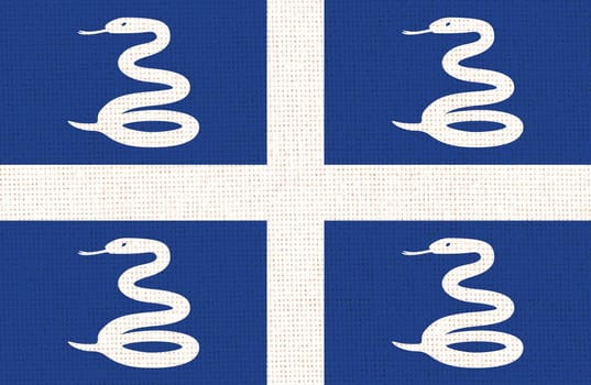 flag of Martinique. National Martinique flag. Island country. national flag on textured background. Fabric texture. Illustration of state symbol of Martinique