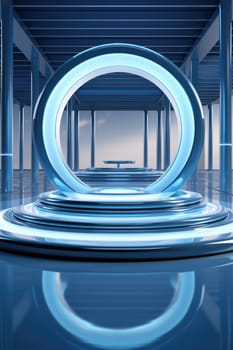 Abstract scene background. Product presentation, mock up, show cosmetic product, Podium, stage pedestal or platform. ai