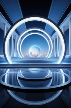 Abstract scene background. Product presentation, mock up, show cosmetic product, Podium, stage pedestal or platform. ai