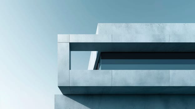 Contemporary minimalist architecture, modern design, elegance futuristic construction. The exterior wall of a contemporary style building. AI generated
