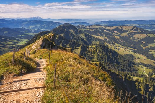 View from the Hochgrat mountain near Oberstaufen (Bavaria, Germany)
