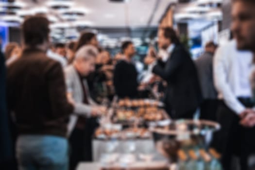 Blurred image of businesspeople at banquet business meeting event. Business and entrepreneurship events concept.
