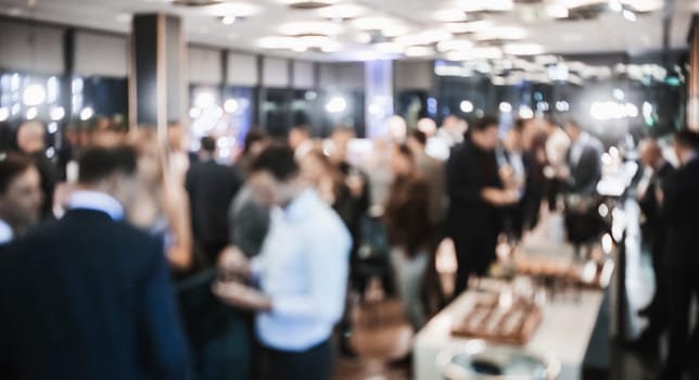 Blurred image of businesspeople at banquet event business meeting event. Business and entrepreneurship events concept.