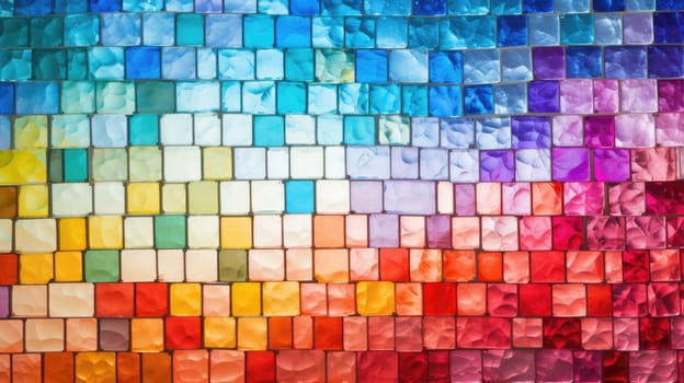 abstract background with squares mosaic tile, ai