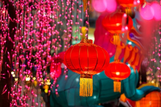 Red lanterns in chinese new year festival