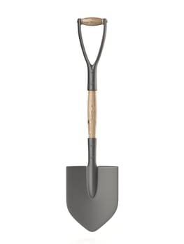 Hand tools shovel 3D rendering illustration isolated on white background