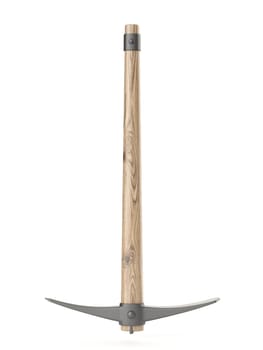 Hand tools pickaxe 3D rendering illustration isolated on white background