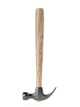 Hand tools hammer 3D rendering illustration isolated on white background