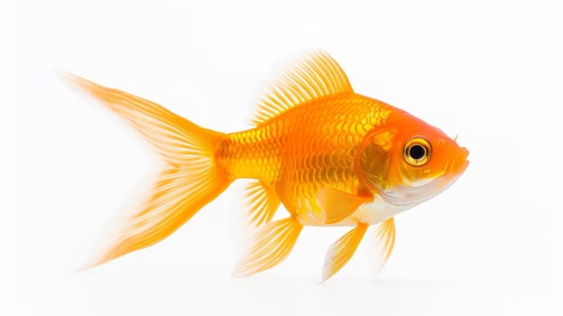 Beautiful Goldfish isolated on white background. generative ai