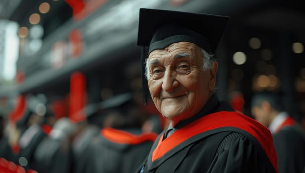 Senior Man Celebrating Graduation