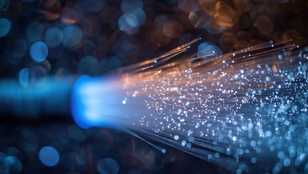 Bright light spots emitted from fiber optics
