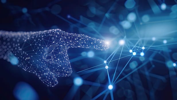 Digital hand connecting to network nodes