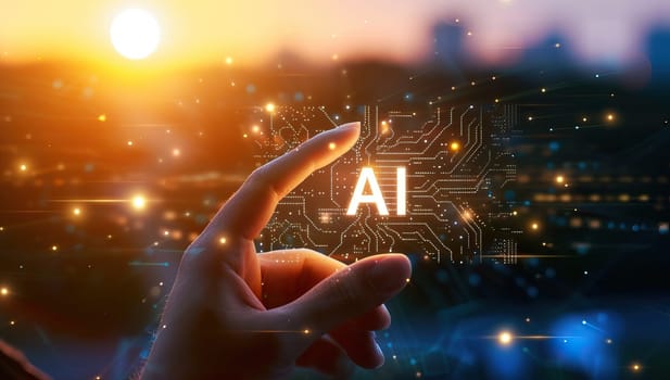 AI, Artificial intelligence, machine learning and modern computer technology concept.