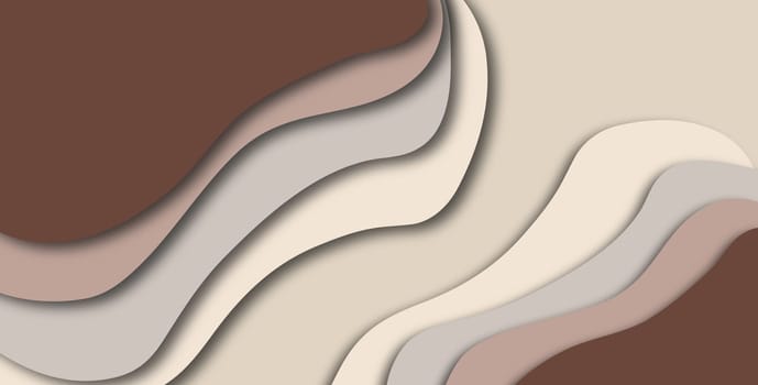 Beige-brown background made of various shapes with a shadow overlaid on a layer