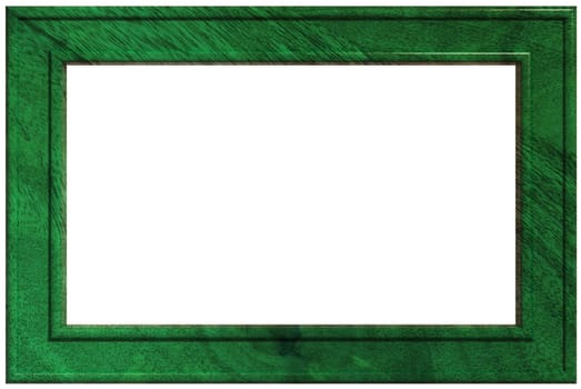Wooden frame for photos and paintings with shadow on isolated background