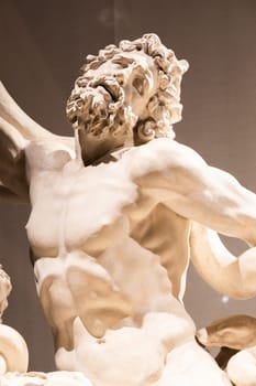Bassano del Grappa, Italy - December 2022: statue of Laocoon and his sons, famous ancient scultures since it was escavated in Rome in 1506 - Property Vatican Museum