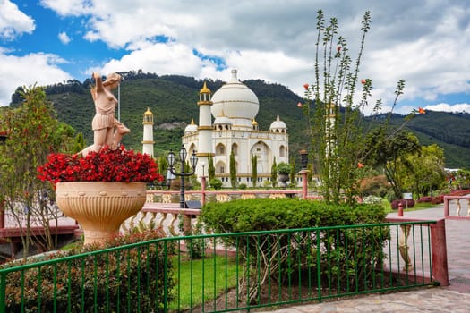 Replica of Taj Mahal, Jaime Duque Park, family-oriented amusement park located in the Tocancipa municipality of the Metropolitan Area of Bogota, Colombia.
