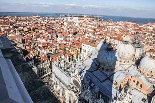 Venice, Italy - May 29, 2016: Venice in Italy, the architecture of the city, Venice is a popular tourist destination of Europe.
