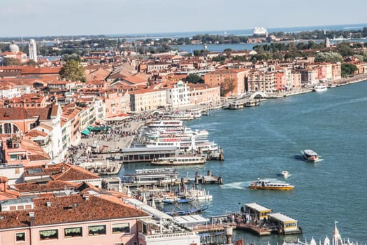 Venice, Italy - May 29, 2016: Venice in Italy, the architecture of the city, Venice is a popular tourist destination of Europe.